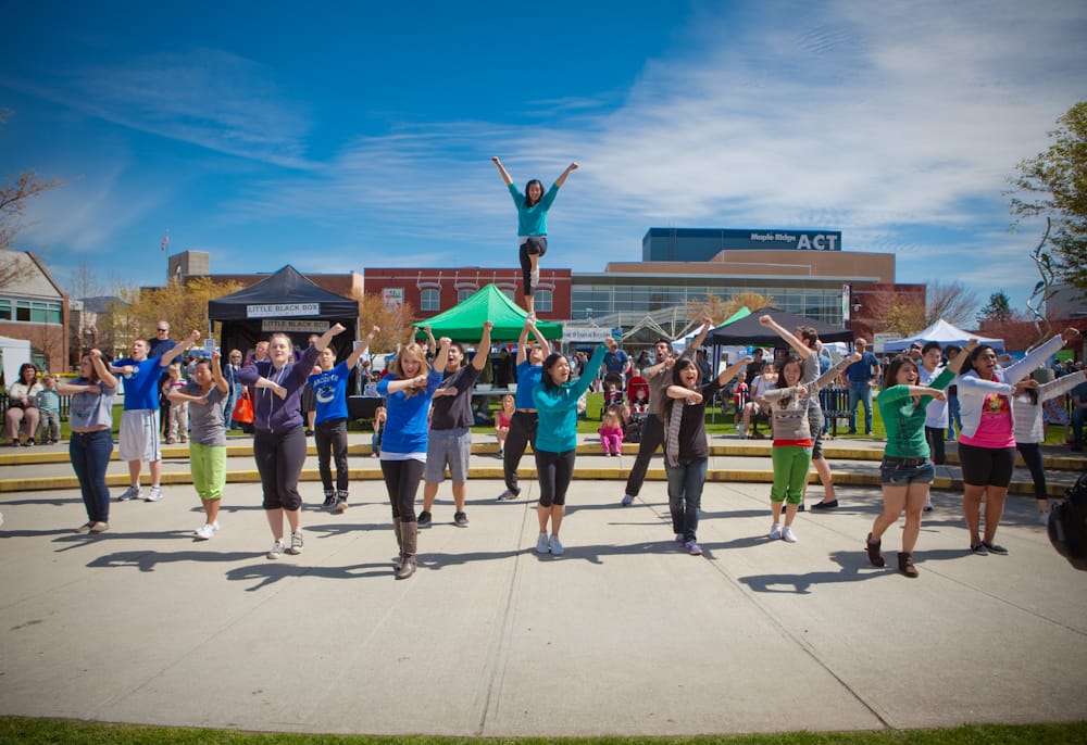 SFU Cheerleading Flash Mob at Earth Day 2012