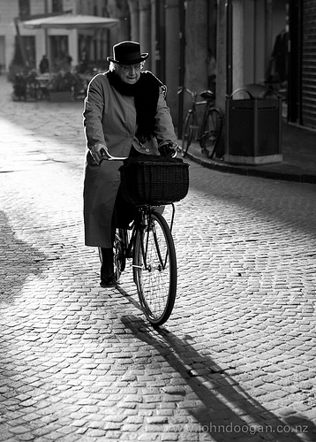 Senior on Bicycle