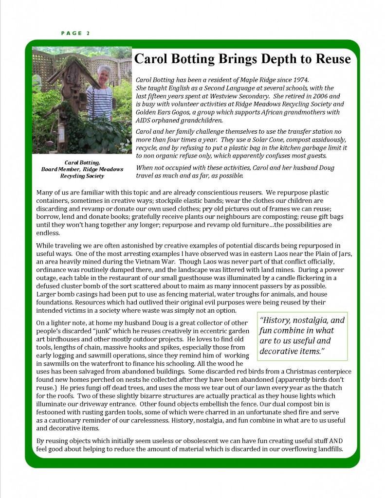 RMRS August, 2013 Newsletter - Page 2