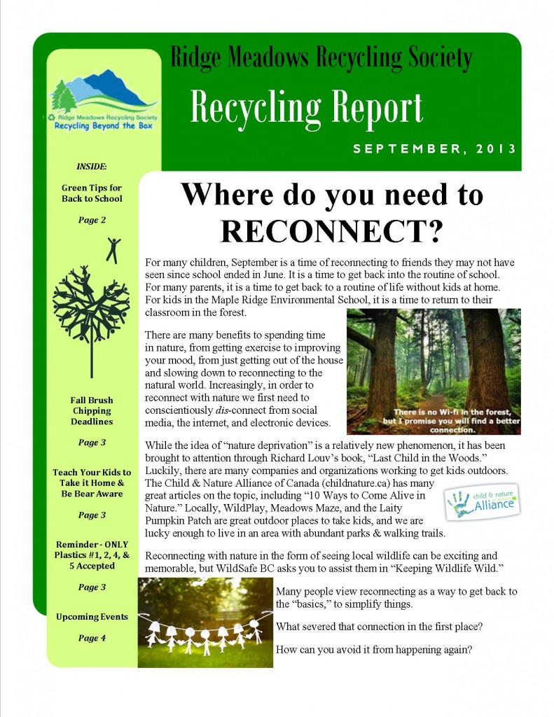 RMRS September, 2013 Newsletter - Page 1