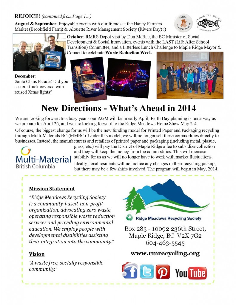 RMRS December, 2013 Newsletter - Page 4