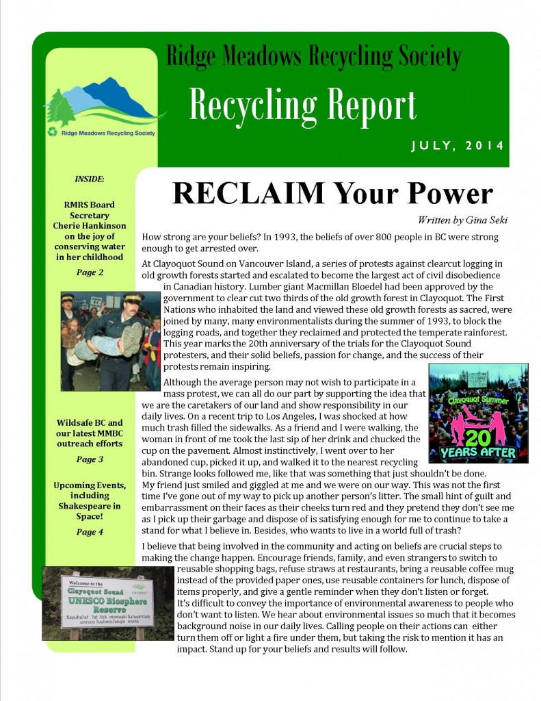 RMRS July, 2014 Newsletter - Page 1