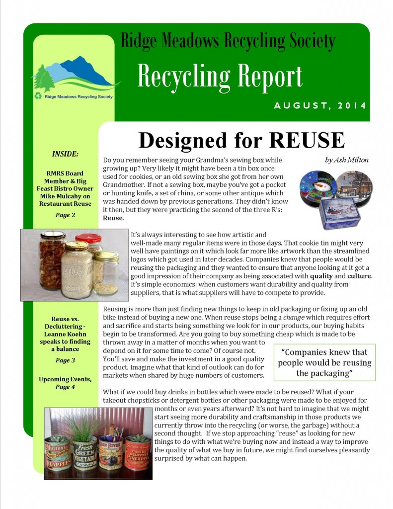 RMRS August, 2014 Newsletter - Page 1