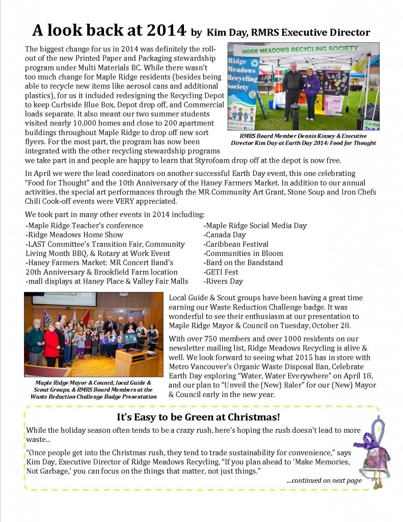 RMRS December, 2014 Newsletter - Page 3