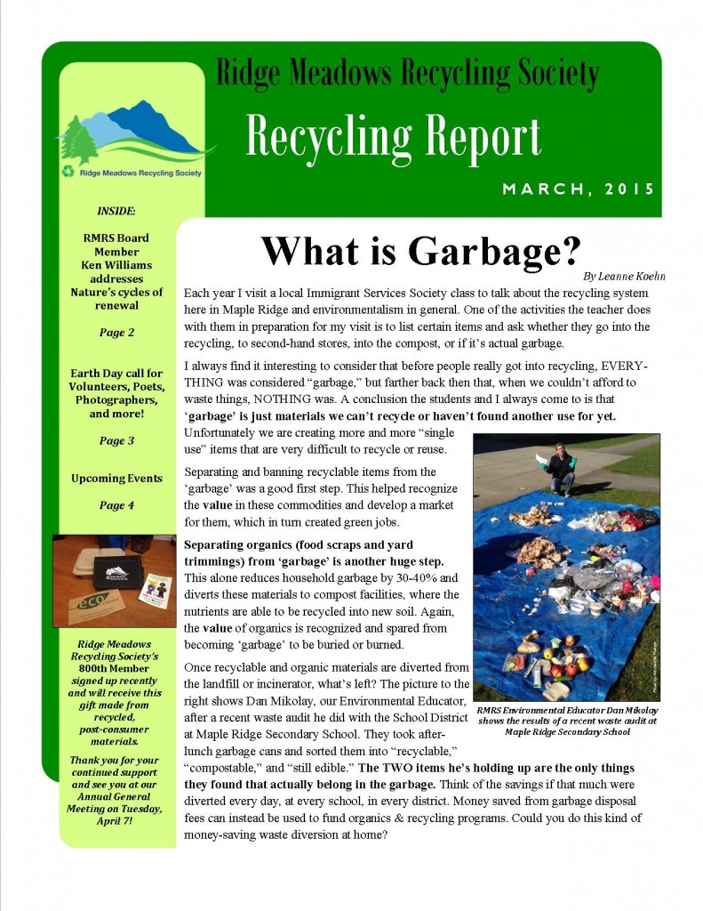 RMRS March, 2015 Newsletter - Page 1