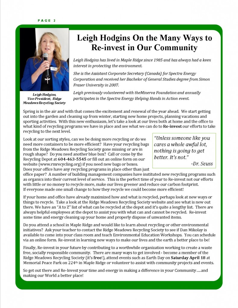 RMRS April, 2015 Newsletter - Page 2
