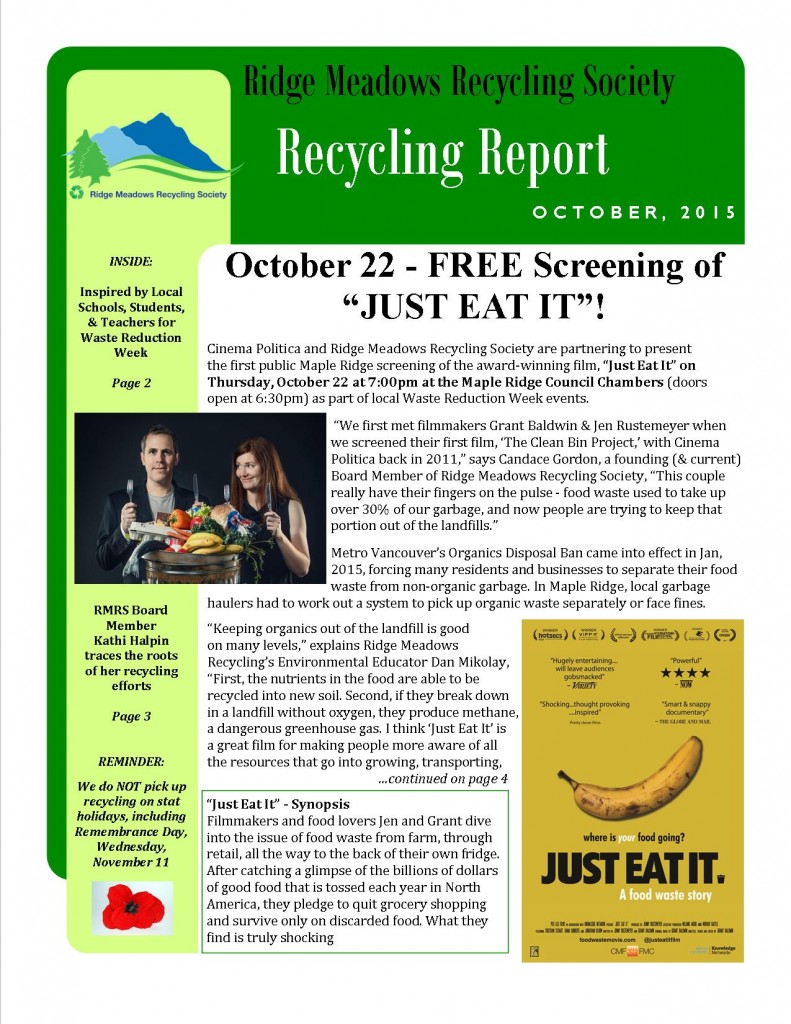 RMRS October, 2015 Newsletter - Page 1