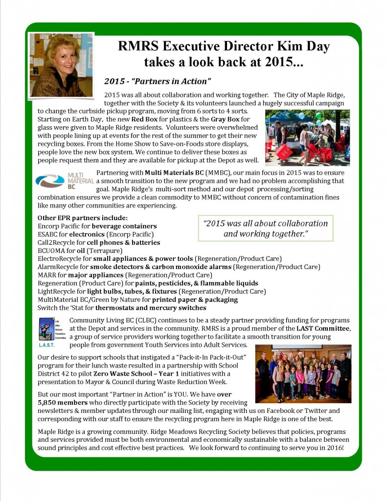 RMRS December, 2015 Newsletter - Page 2