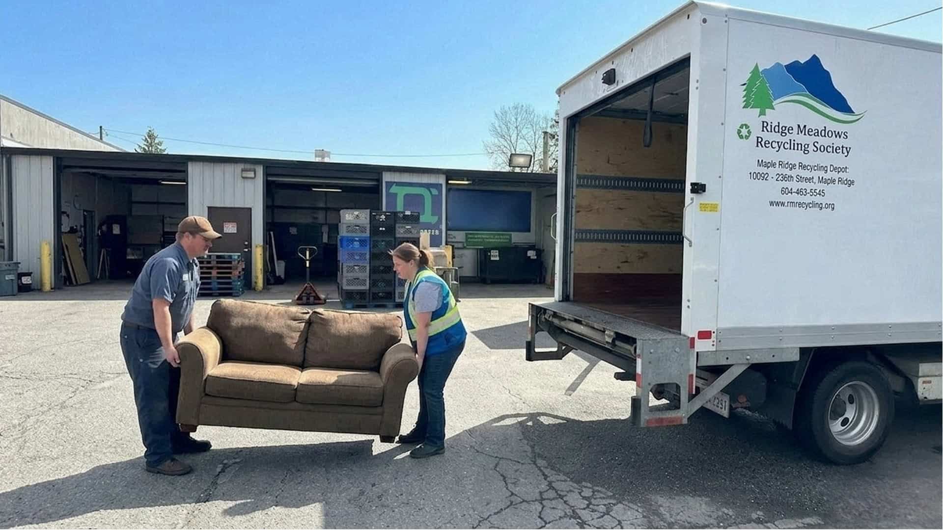 Ridge Meadows Recycling Society offers large item pickup services in Maple Ridge.